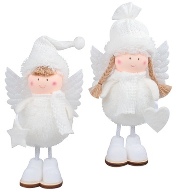 Angel w/Shoes White 16 cm 