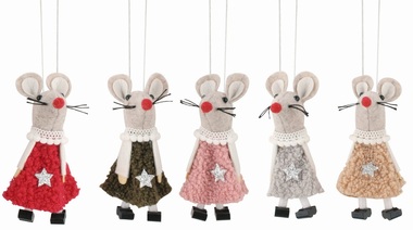 Mouse in Skirt with Star 4 x 11.5 x 5 cm for hanging