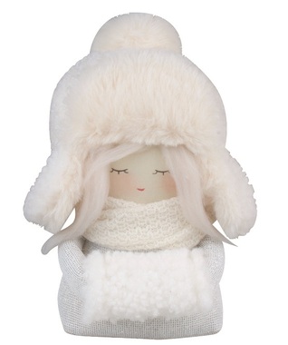 Standing Girl with Hat White 15 x 22 x 12 cm 