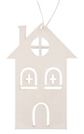 18224 Domek dřevěný 6,5 x 10 x 0,3 cm bílý-1