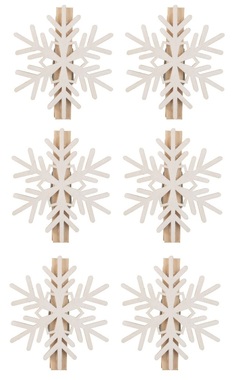 Flakes on Peg o 6 cm, 6 pcs Bag