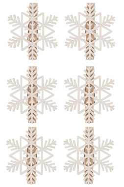 Flakes on Peg o 6 cm, 6 pcs Bag