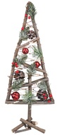Wooden tree w/red decorations 57 cm 