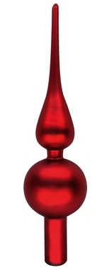 Glass Tree Topper 24 cm, Red