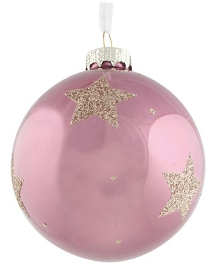 Glass Christmas Balls 8 cm, set of 4 pcs