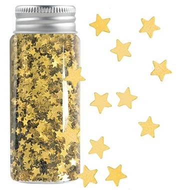 Confetti Mini Stars in Tube, Gold 55 g