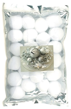Plush Snowballs 5 cm, 25 pcs