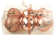 Jingle Bells 6 pcs, 5 cm in a Gift Box+Ribbon, Copper