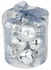 Jingle Bells 12 pcs, 3 cm in a Tube+Ribbon, Silver