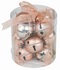 Jingle Bells 12 pcs, 3 cm in a Tube+Ribbon, Copper