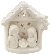 Porcelain Nativity Scene 12 cm w/LED Lights