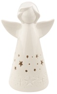 19510 Anděl porcelánový bílý s hvězdičkami 16 cm-1