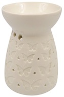 19523 Aromalampa porcelánová bílá s motýlky 11 cm -1