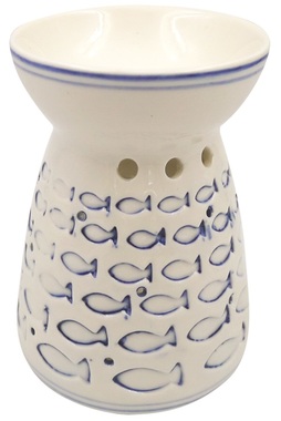 Porcelain Aroma Lamp 11 cm w/Fish