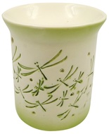 Porcelain Aroma Lamp 11 cm w/Light Green Dragonflies