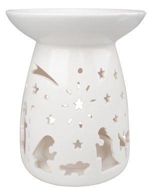 Porcelain Aroma Lamp with Bethlehem 12 cm 