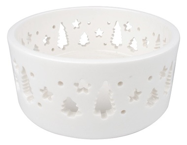 Porcelain Candle Holder with Trees 5 cm 