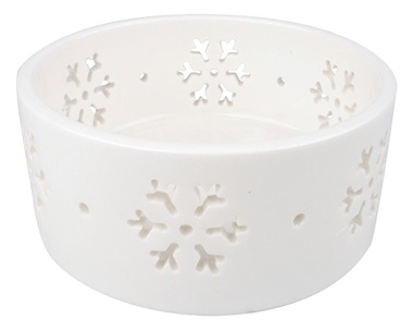 Porcelain Candle Holder with Snowflakes 5 cm 