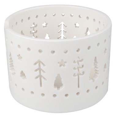 Porcelain Candle Holder with Forest 7,5 cm 