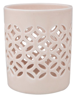 Porcelain Candle Holder Pink 6,5 x 8 cm