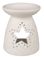 19606 Aromalampa s hvězdou porcelánová 10 x 13 cm bílá-1