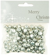 Jingle Bells 1 cm, Silver, 50 pcs