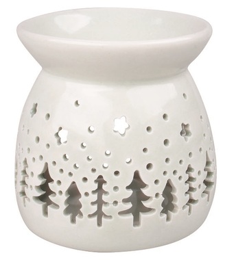 Porcelain Oil Burner Winter Forest 10 x 9.5 x 10 cm