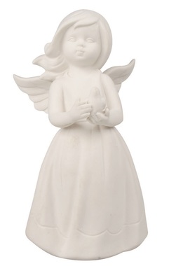 Porcelain Angel with Dove 9 x 17.5 x 9.5 cm