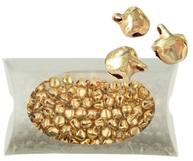 Mini Jingle Bells 7 mm, Golden, 48 g