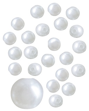 Plastic Pearl Balls with Hole 5 mm, 33 g