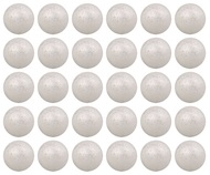 1992 Kuličky bílé polystyrénové glitrové cca 2 cm, 30 ks-2