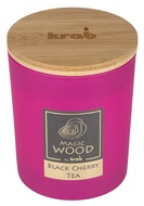 20021 Svíčka MAGIC WOOD s dřevěným knotem - BLACK CHERRY TEA 300g -1