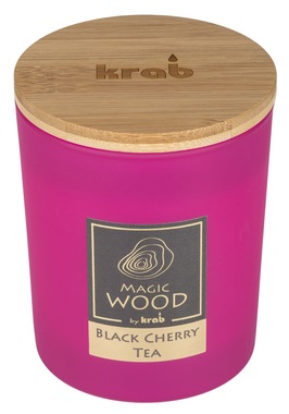 MAGIC WOOD Candle with Wooden Wick - Black Cherry Tea 300 g