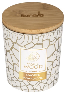 MAGIC WOOD Candle with Wooden Wick - Smoked Agarwood 300 g