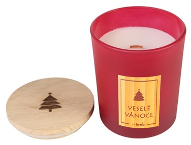 MAGIC WOOD Candle with Wooden Wick - Merry Christmas 300 g