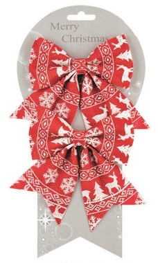 Bow with Norwegian Pattern 13 cm, 2 pcs