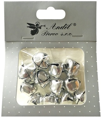 Silver Metal Bell 2 cm, 12 pcs 