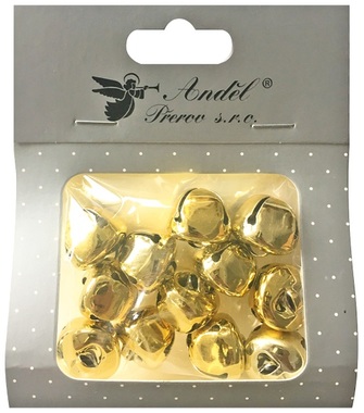 Gold Metal Bell 2 cm, 12 pcs 