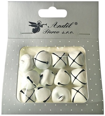 White Metal Bell 2 cm, 12 pcs 