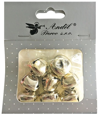 Champagne Metal Bell 2,5 cm, 8 pcs 