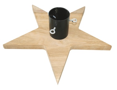 Christmas Wooden Tree Stand, 56 x 56 cm, Star-shaped, Spruce
