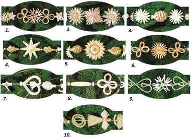 Straw Decoration – Garland 2 m, 10 types