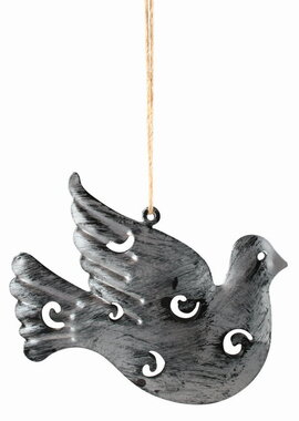 Metal Dove 10.5 x 8 x 1 cm for hanging