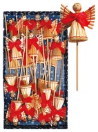 Straw Decoration Angel on Stick 24 pcs in Box