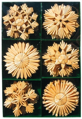 Straw Decorations 36 pcs in Box