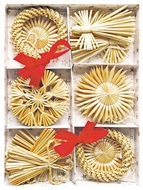 Straw Decorations 20 pcs in Box