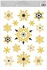 Decorative Window Cling – Golden Snowflake with Black edges