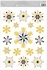 Decorative Window Cling – Dark Snowflake with Gold edges