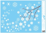 Decorative Window Cling – Brown Branches with Snowflakes