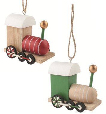 Wooden Locomotive 7 x 6.5 x 4 cm for hanging